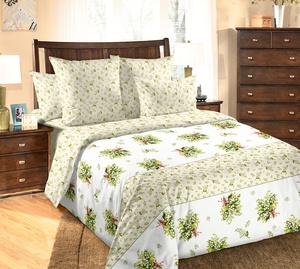 Постельное белье "Текс-Дизайн" Ландыши Перкаль (1,5-спальный)