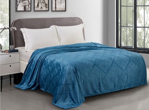 Плед велсофт Valtery Бирюза, 200*220