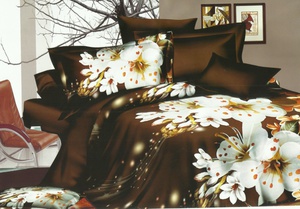 Постельное белье Valtery SF-04, Полисатин 3D, Семейный