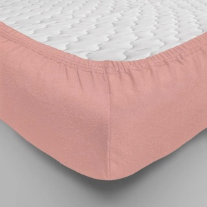 Простынь на резинке "Люксония" цвет Розовый Трикотаж (160*200см.)