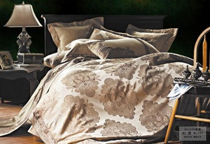 Постельное белье "Valtery" L-23 жаккард шелковый (Евро)