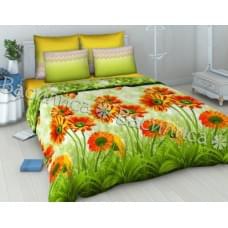 Постельное белье "Василиса" Герберы Бязь (1,5-спальный)