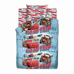 Постельное белье "ПромТоргСервис" Детский Тачки Дорожное путешествие Бязь (1,5-спальный)