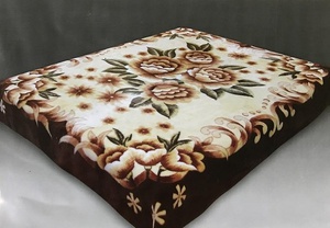 Плед "Орленок" Праздник из роз коричневый акрил (200*240см.)