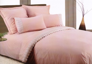 Постельное белье Valtery AB-SG 11, Перкаль с гипюром, 1.5-спальный