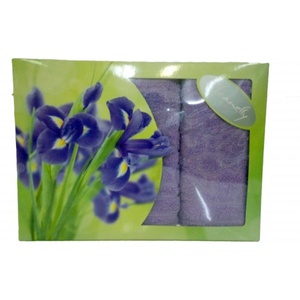 Комплект махровых полотенец "Cleanelly" Plait цвет сиреневый (50*90-1шт., 70*130-1шт.)