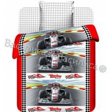 Постельное белье "Василек" Детский Автогонки Бязь (1,5-спальный)