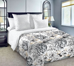 Постельное белье "Текс-Дизайн" Белый тигр Перкаль (Дуэт (Семейный)