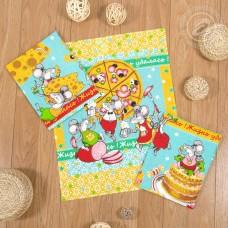 Комплект кухонных полотенец "АртПостель" Жизнь удалась (45*60-3шт.)