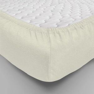 Простынь на резинке "Люксония" цвет Молочный Трикотаж (140*200см.)