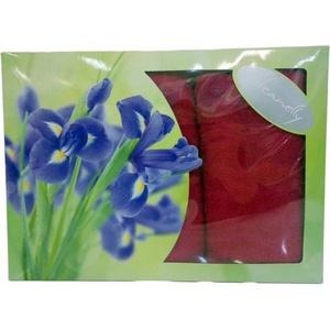 Комплект махровых полотенец "Cleanelly" Plait цвет малиновый (50*90-1шт., 70*130-1шт.)