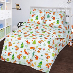 Постельное белье "АртПостель" Детский Лисята Бязь (1,5-спальный)