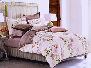 Постельное белье "Valtery" CL-188 сатин печатный (Дуэт (Семейный)