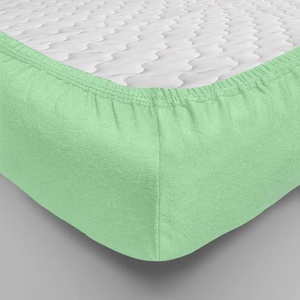 Простынь на резинке "Люксония" цвет Ментол Трикотаж (200*200см.)