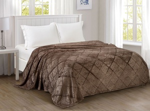 Плед велсофт Valtery Какао, 150*210