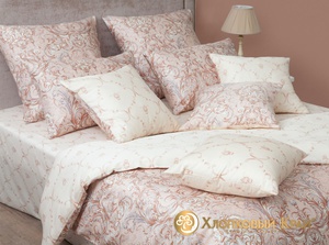 Постельное белье "Хлопковый Край" Марсель айвори Сатин (Евро)