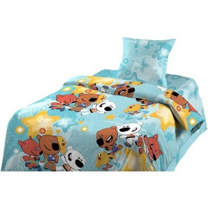Постельное белье "Павлинка" Детский МиМиМишки цвет голубой NEW Бязь (1,5-спальный)