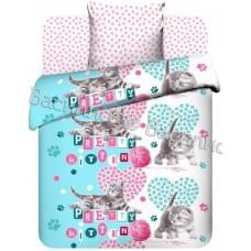 Постельное белье "Василек" Детский Обнимяу Бязь (1,5-спальный)