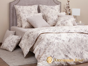 Постельное белье "Хлопковый Край" Лейн кофе Бязь-люкс с наволочками 50/70 (1,5-спальный)