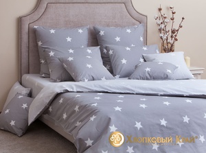 Постельное белье "Хлопковый Край" Амор графит Бязь-люкс (Дуэт (Семейный)