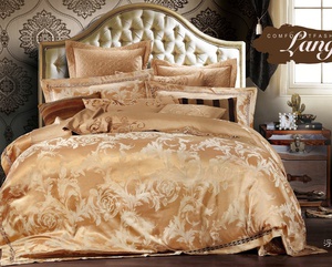 Постельное белье "Valtery" 220-124 жаккард тканный с вышивкой (Дуэт (Семейный)