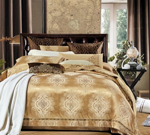 Постельное белье "Valtery" 220-123 жаккард тканный с вышивкой (Дуэт (Семейный)