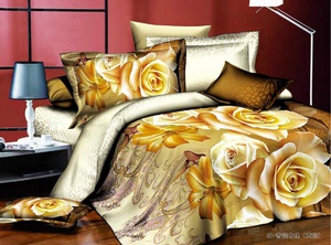 Постельное белье Valtery SF-17, Полисатин 3D, Семейный