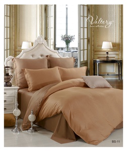 Постельное белье бамбуковое Valtery BS-11, Однотонное, Сатин, 2-спальный