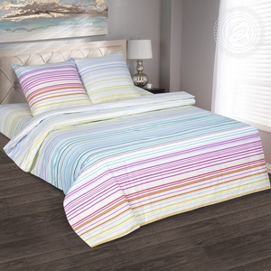 Постельное белье "АртПостель" Полоска Поплин (2-спальный, европростыня)
