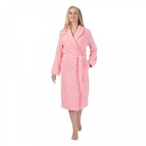 Халат женский махровый "Cleanelly" Comodo цвет розовый (размер 48)