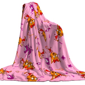 Плед флисовый "Протекс" Павлинка Три Кота Карамелька розовый (100*150см.)