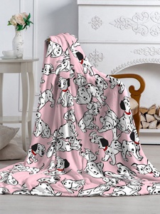 Плед флисовый "Протекс" Павлинка 101 Далматинец розовый (100*150см.)