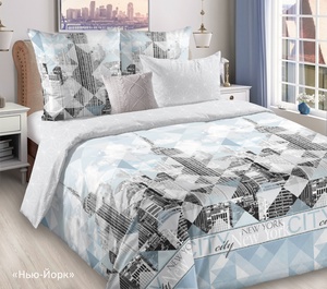 Постельное белье Valtery BR-57, Нью-Йорк, Бязь, 2-спальный