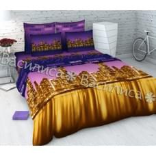 Постельное белье "Василиса" Ночной город 2 Бязь (1,5-спальный)