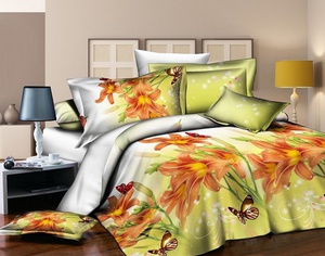 Постельное белье Valtery SF-07, Полисатин 3D, Семейный