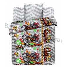 Постельное белье "Василек" Детский Граффити Бязь (1,5-спальный)