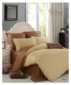 Постельное белье "Valtery" BS-02 бамбуковое однотонное (Дуэт (Семейный)