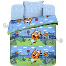 Постельное белье "Василек" Детский Коржик три кота Бязь (1,5-спальный)