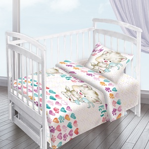 Постельное белье детское Valtery Котенок с зайкой, Поплин, 1-спальный