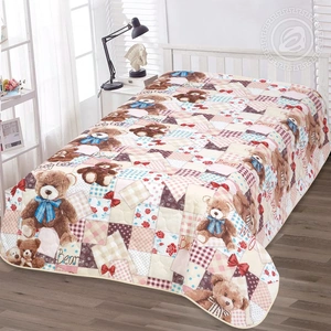 Покрывало АртПостель Мой медвежонок стеганое Бязь, 110*140