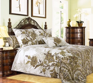 Постельное белье "Текс-Дизайн" Музей белый Перкаль (Евро)