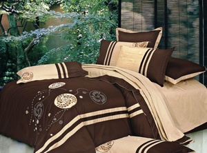 Постельное белье "Valtery" 100-49 сатин с вышивкой (Дуэт (Семейный)