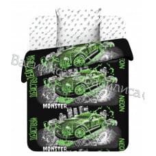 Постельное белье "Василек" Детский Неоновая машина Бязь (1,5-спальный)