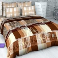 Постельное белье "Василиса" Кружевная фантазия 2 Бязь (Евро)