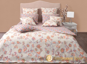 Постельное белье "Хлопковый Край" Элизабет беж Бязь-люкс с наволочками 50/70 (2-спальный)