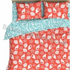 Постельное белье "Василиса" Кораллы Карибы Бязь (Евро)