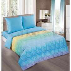 Постельное белье "АртПостель" Лазурь лагуна Поплин (Евро)