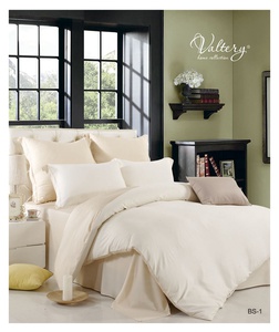 Постельное белье бамбуковое Valtery BS-01, Однотонное, Сатин, 1.5-спальный