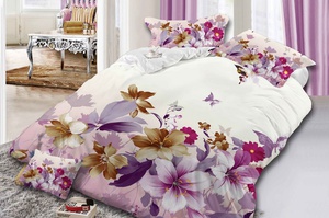 Постельное белье Valtery SF-23, Полисатин 3D, 1.5-спальный