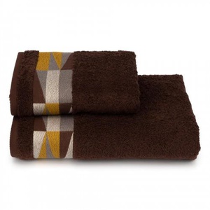 Полотенце махровое "Cleanelly" Triangoli коричневое (70*130см.)